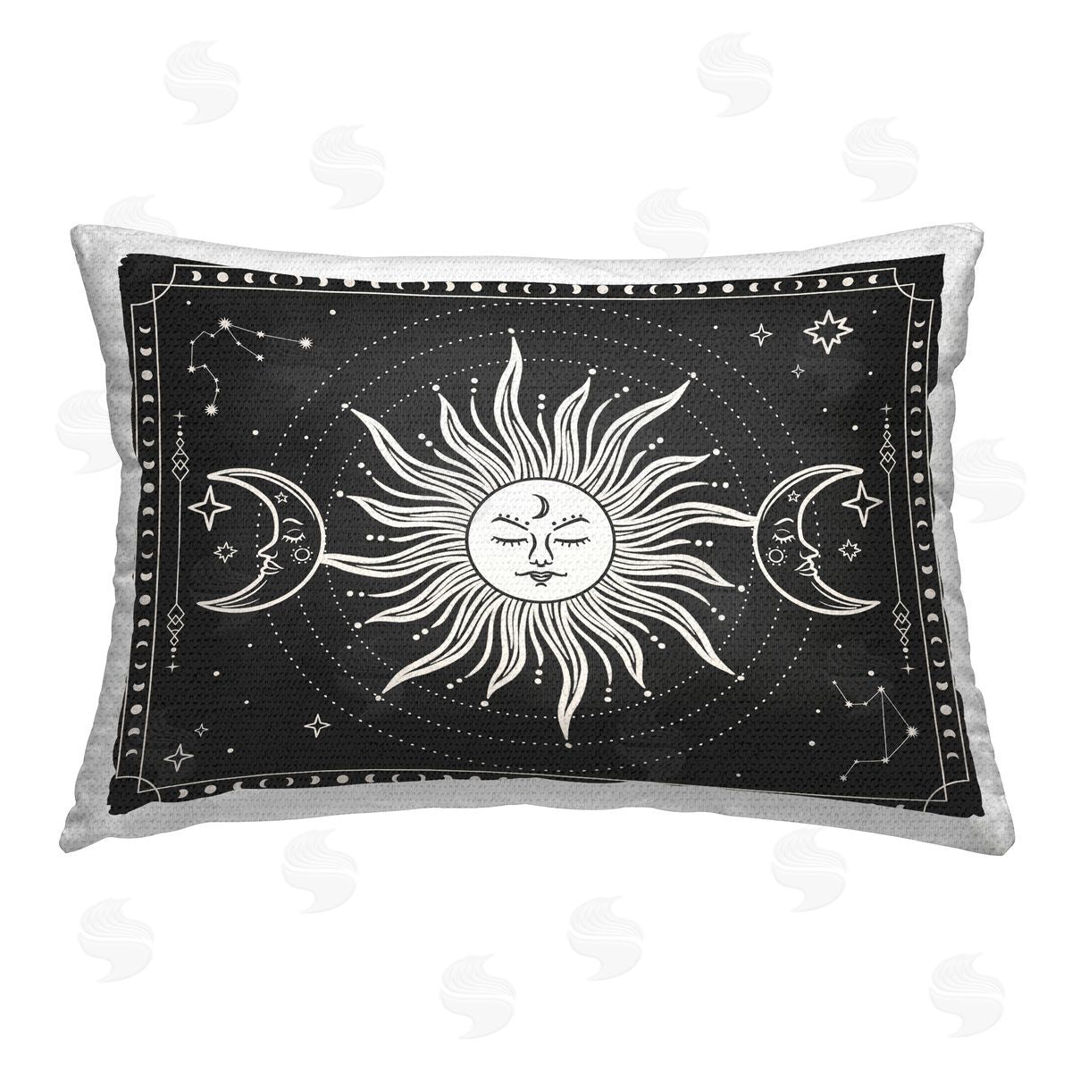 JJ Design House LLC Astrology Sun & Moon Pattern Outdoor Quick-Dry Polyester Printed Throw Pillow