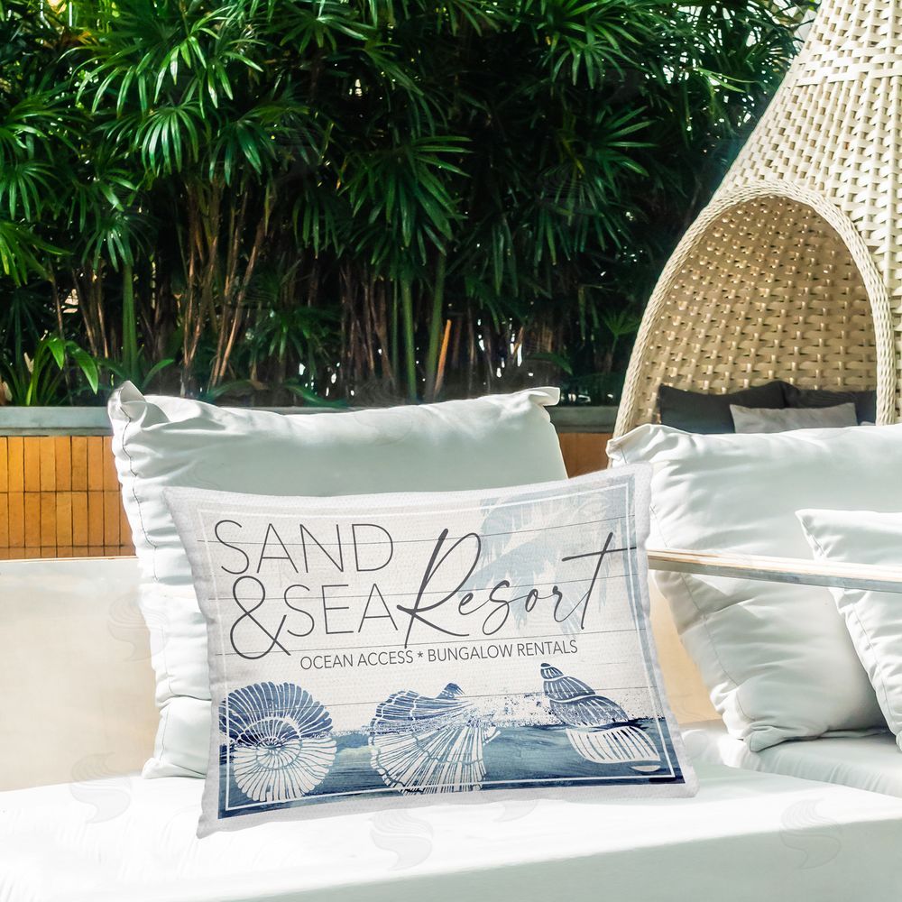Fluidity/PDR LLC. Sand & Sea Resort Outdoor Quick-Dry Polyester Printed Throw Pillow in Back Yard