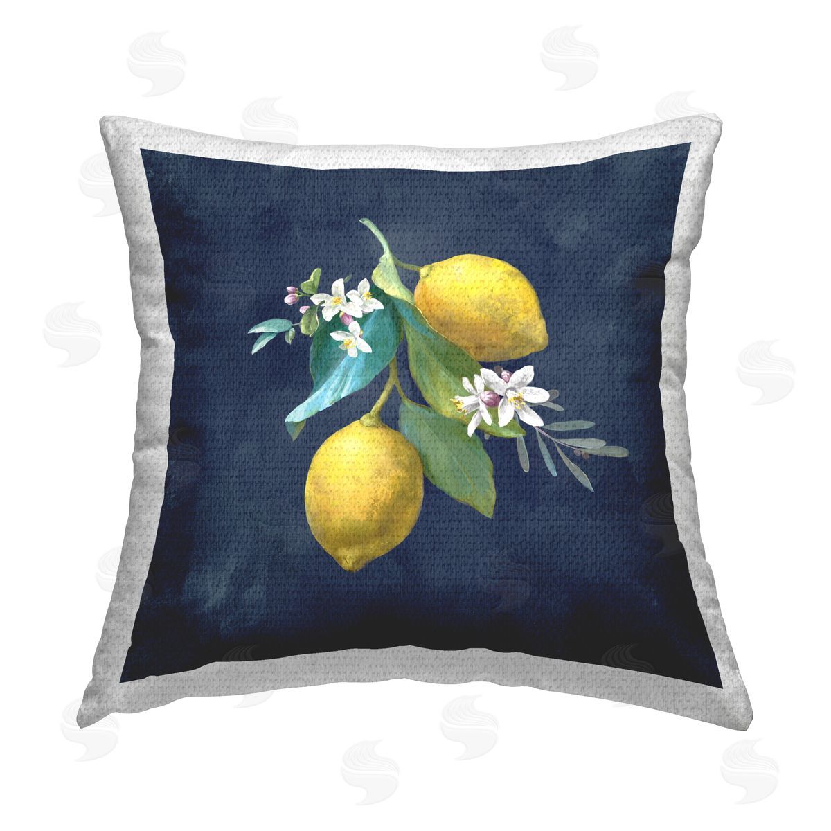 Danhui Nai Lemon Cluster on Blue Outdoor Quick-Dry Polyester Printed Throw Pillow
