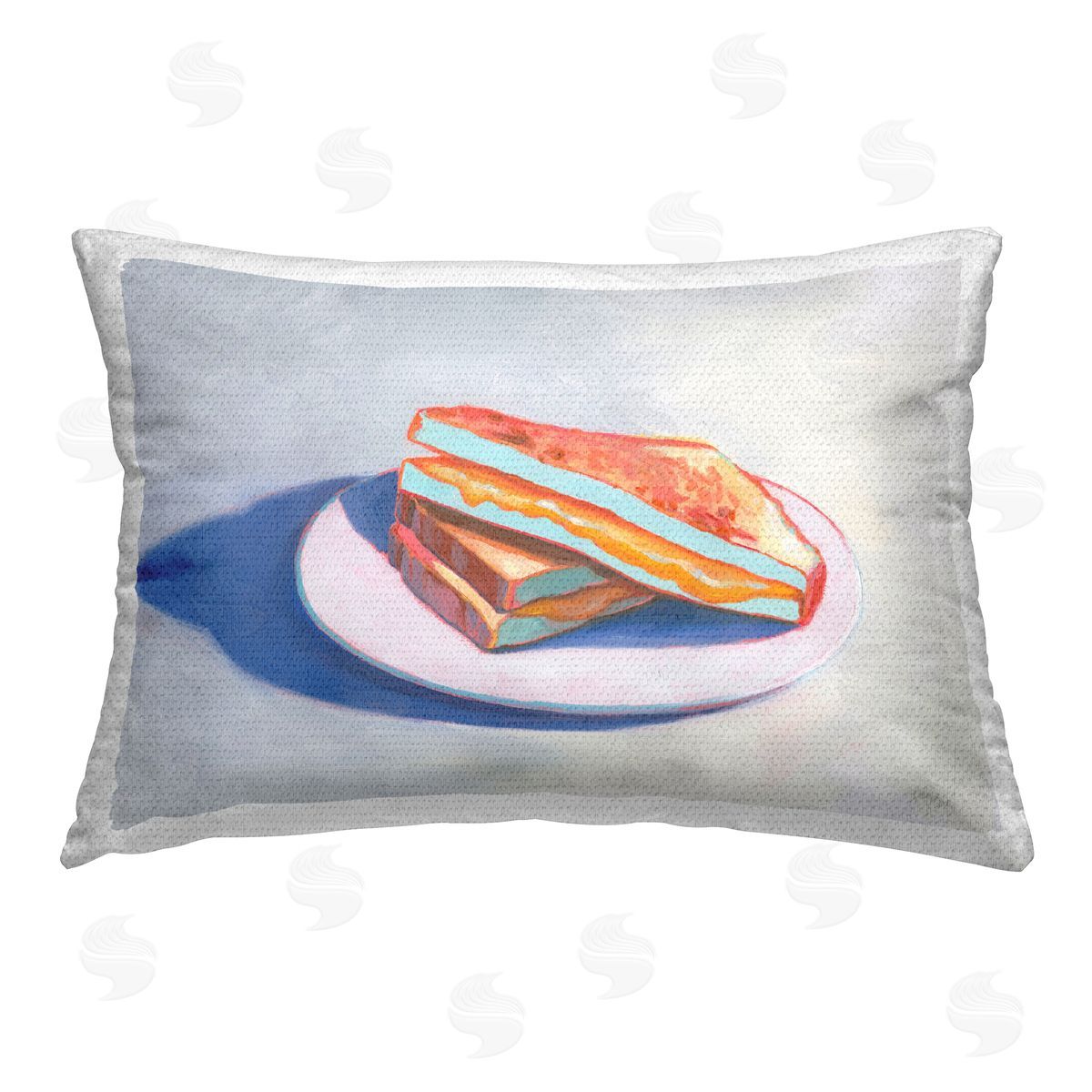 Wellington Studio Grilled Cheese Meal Outdoor Quick-Dry Polyester Printed Throw Pillow