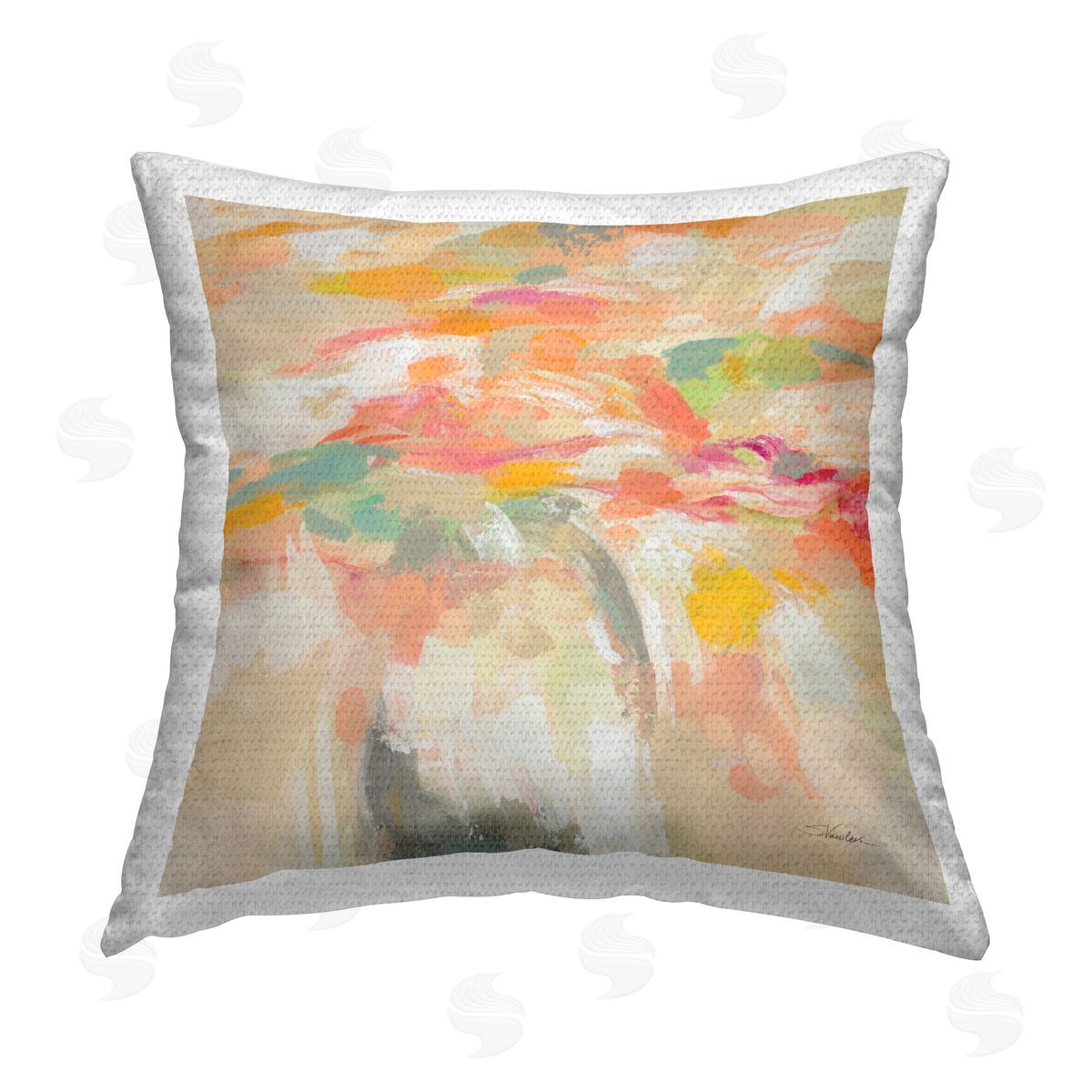 Silvia Vassileva Summer Solstice Abstraction Outdoor Quick-Dry Polyester Printed Throw Pillow