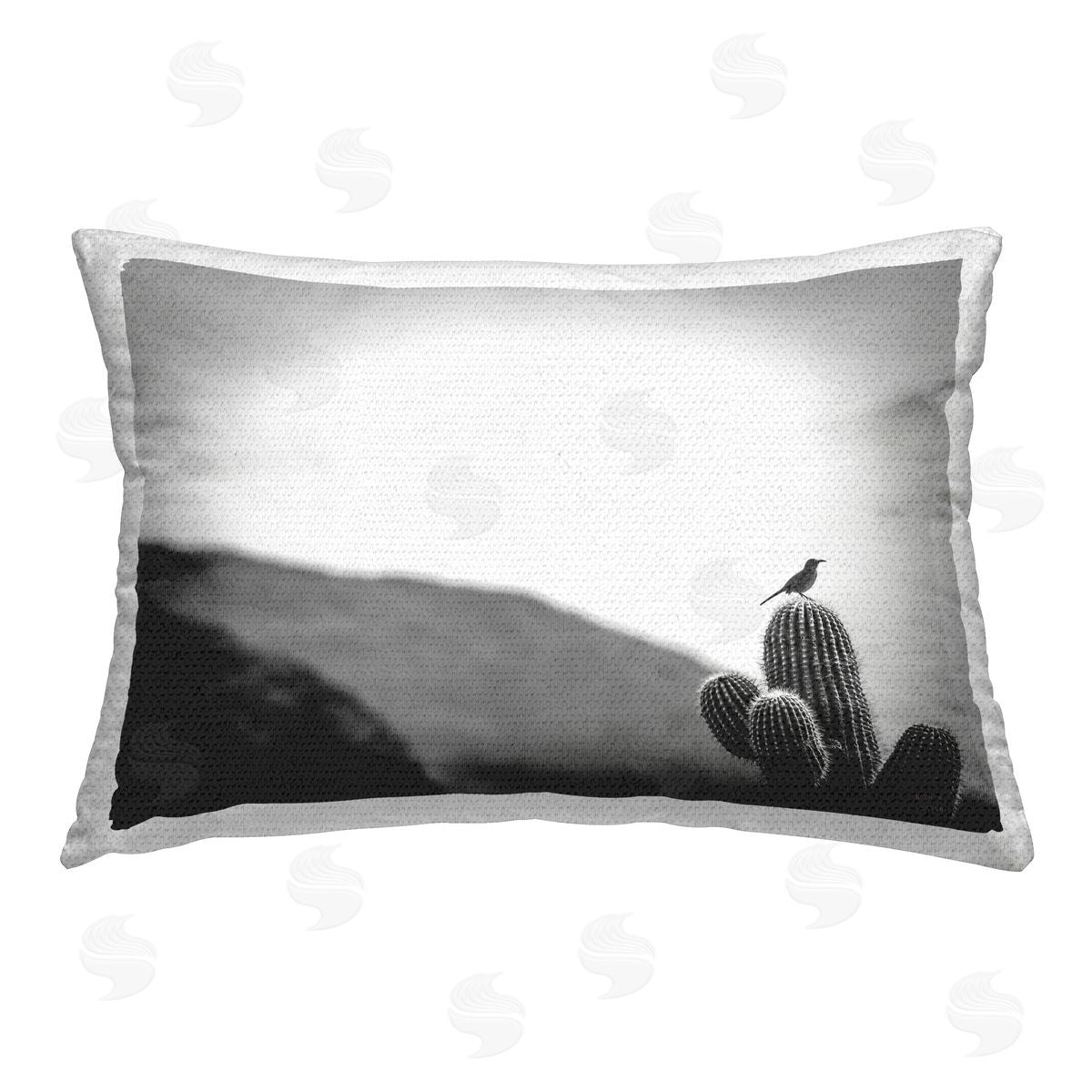 Nathan Larson On Guard Bird & Cactus Outdoor Quick-Dry Polyester Printed Throw Pillow