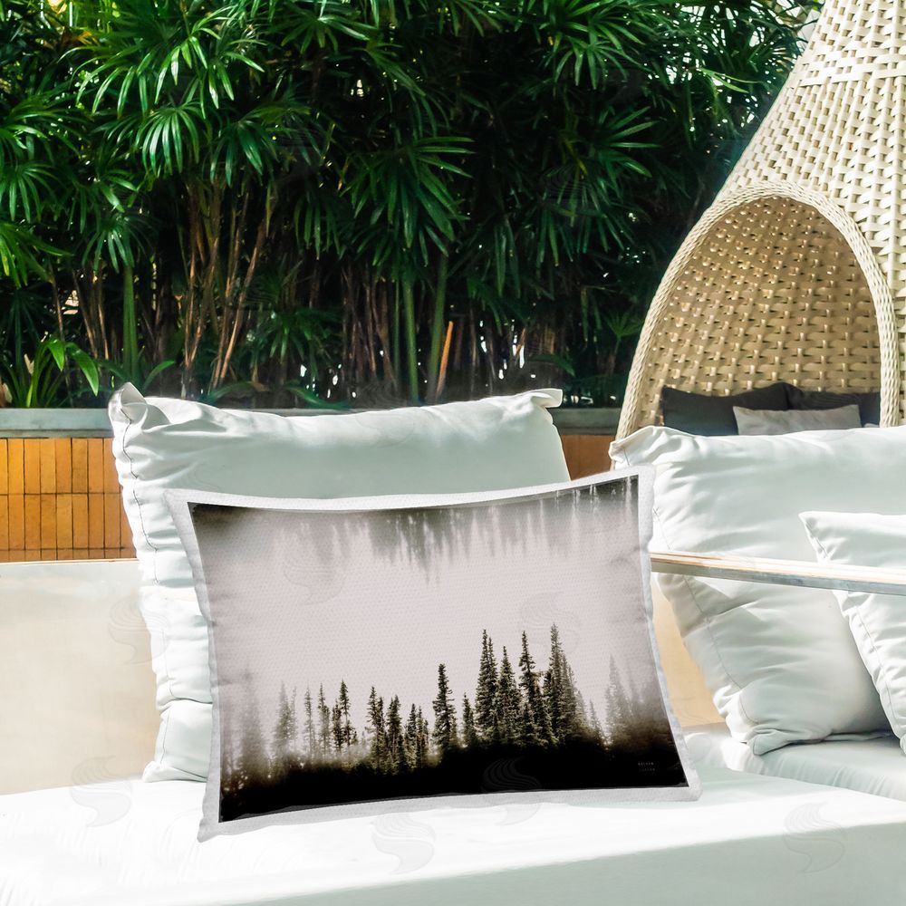 Nathan Larson Waterwood Tree Composition Outdoor Quick-Dry Polyester Printed Throw Pillow in Back Yard