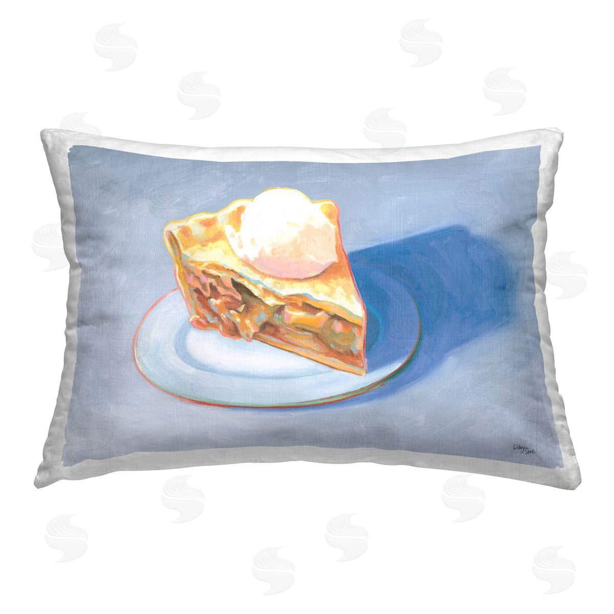 Wellington Studio Apple Pie Still Life Printed Plush Polyester Throw Pillow