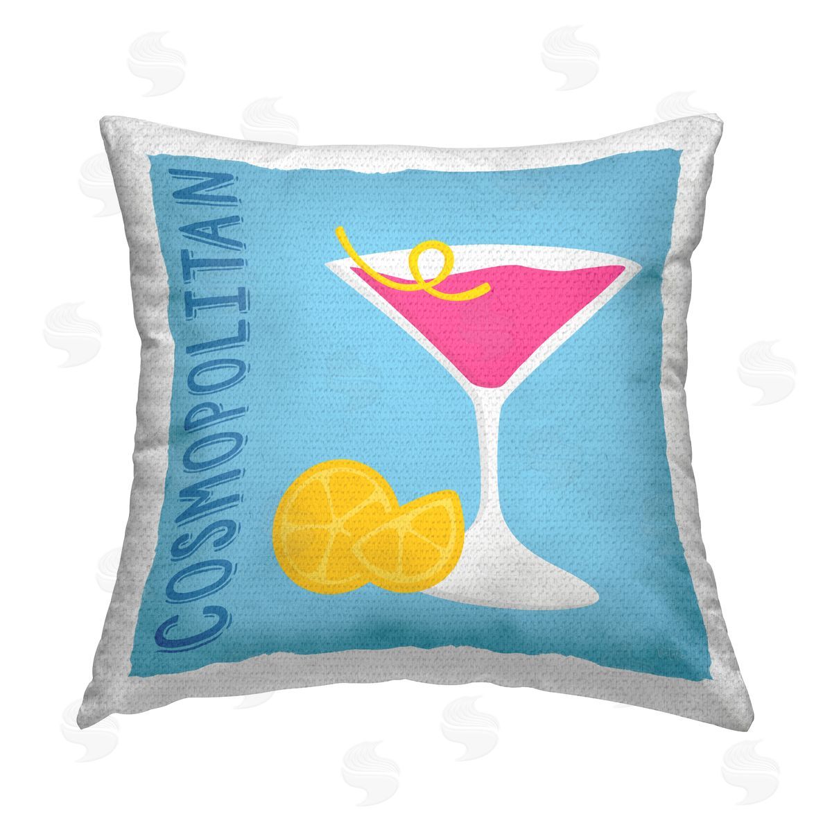 Natalie Carpentieri Cosmopolitan Cocktail Drink Outdoor Quick-Dry Polyester Printed Throw Pillow