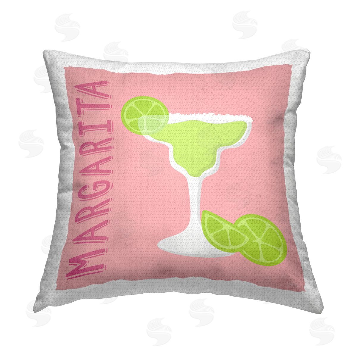 Natalie Carpentieri Margarita Cocktail with Limes Outdoor Quick-Dry Polyester Printed Throw Pillow