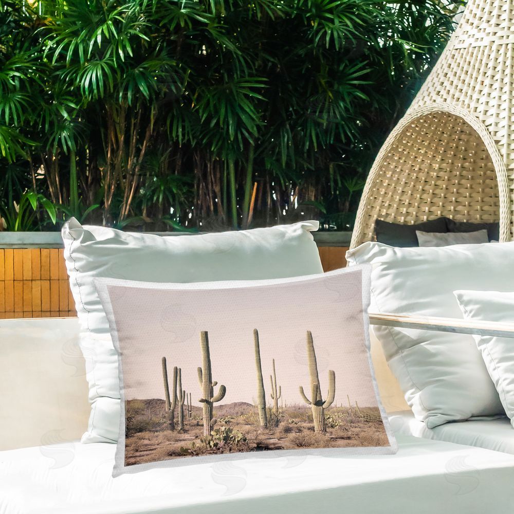 Sisi and Seb Friends with Cowgirl Boots Outdoor Quick-Dry Polyester Printed Throw Pillow in Back Yard