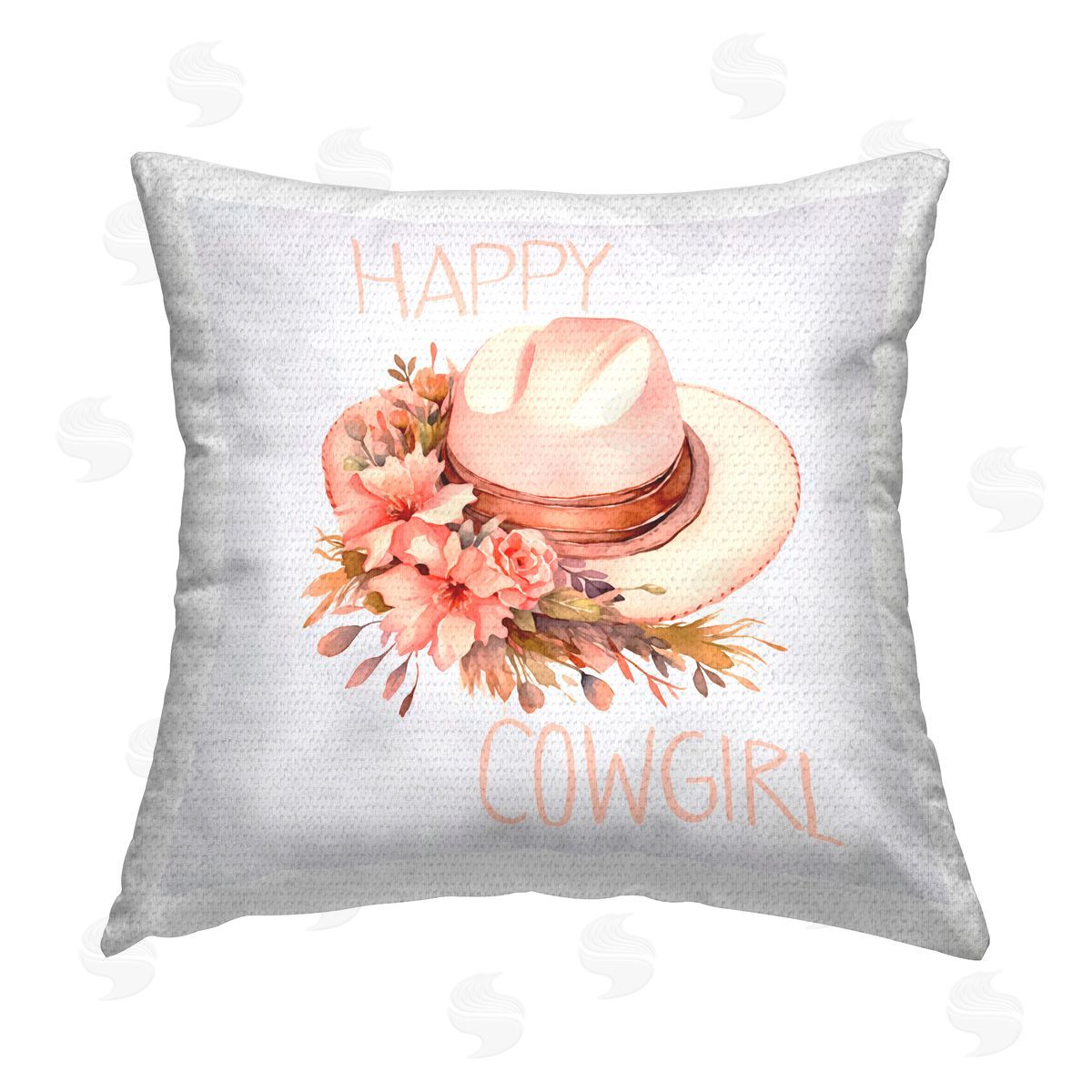 Andrea Haase Pink Cowgirl Boots Howdy Outdoor Quick-Dry Polyester Printed Throw Pillow