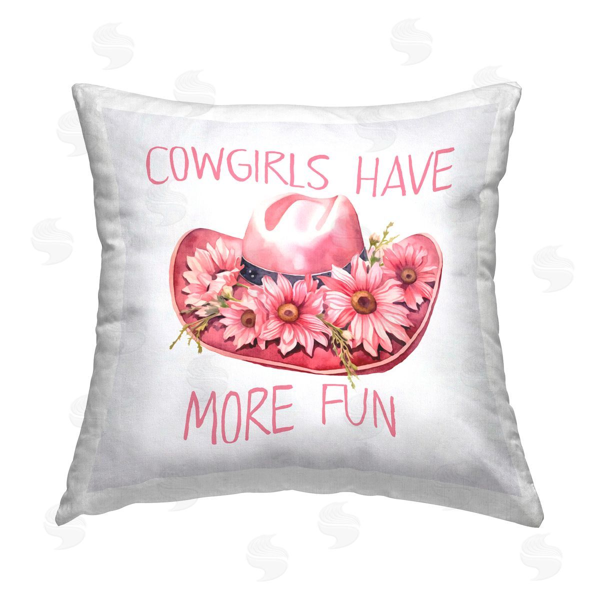 Andrea Haase Cowgirls Have More Fun Printed Plush Polyester Throw Pillow
