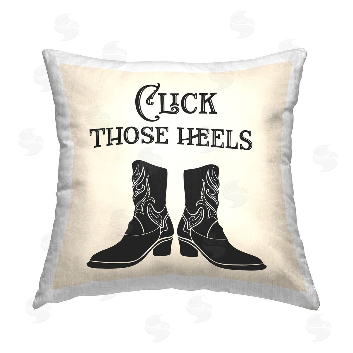 Karen Smith Click Those Heels Cowgirl Printed Plush Polyester Throw Pillow