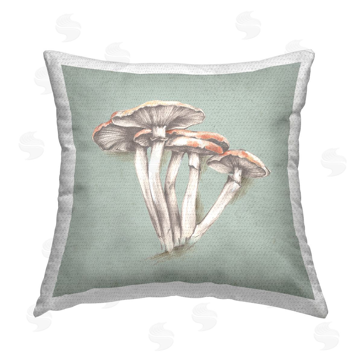 Eli Jones Mushroom Bundle Drawing Outdoor Quick-Dry Polyester Printed Throw Pillow