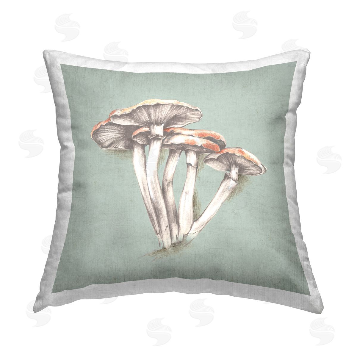 Eli Jones Mushroom Bundle Drawing Printed Plush Polyester Throw Pillow