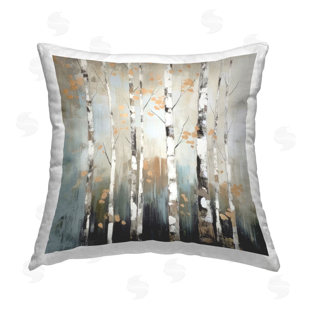 Irena Orlov Autumn Birch Impressions Printed Plush Polyester Throw Pillow