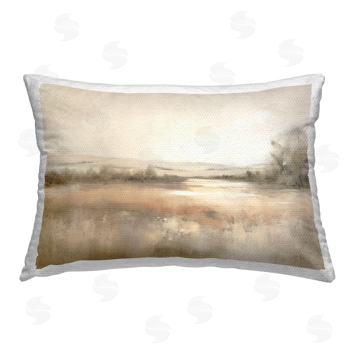 Irena Orlov Reflective Beige Countryside Outdoor Quick-Dry Polyester Printed Throw Pillow