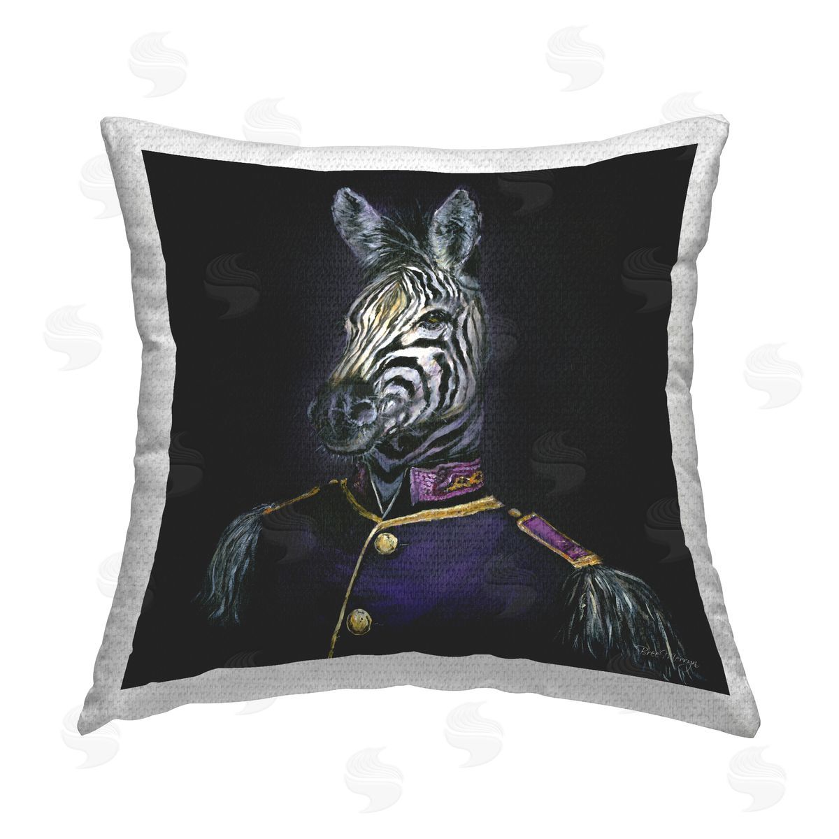 Bree Merryn Historical Coat Zebra Outdoor Quick-Dry Polyester Printed Throw Pillow