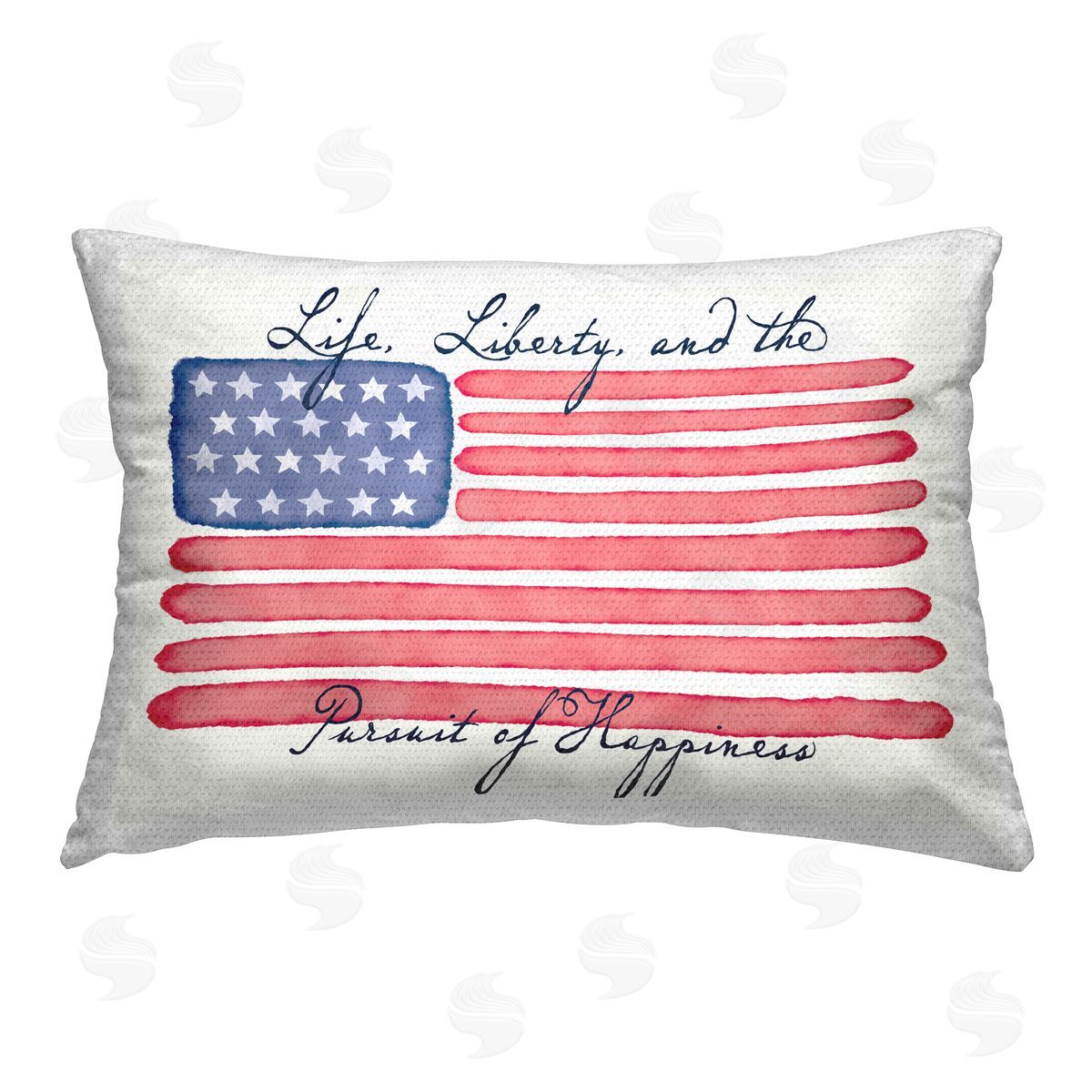 Darlene Seale All American Patriotic Phrase Outdoor Quick-Dry Polyester Printed Throw Pillow