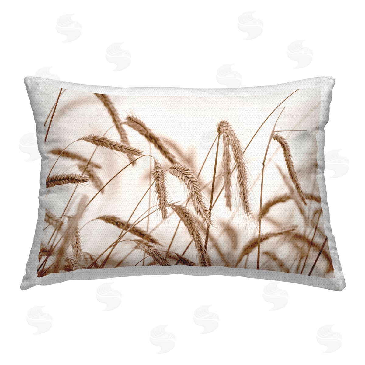 Nancy Crowell Windswept Wheat Sprigs Outdoor Quick-Dry Polyester Printed Throw Pillow