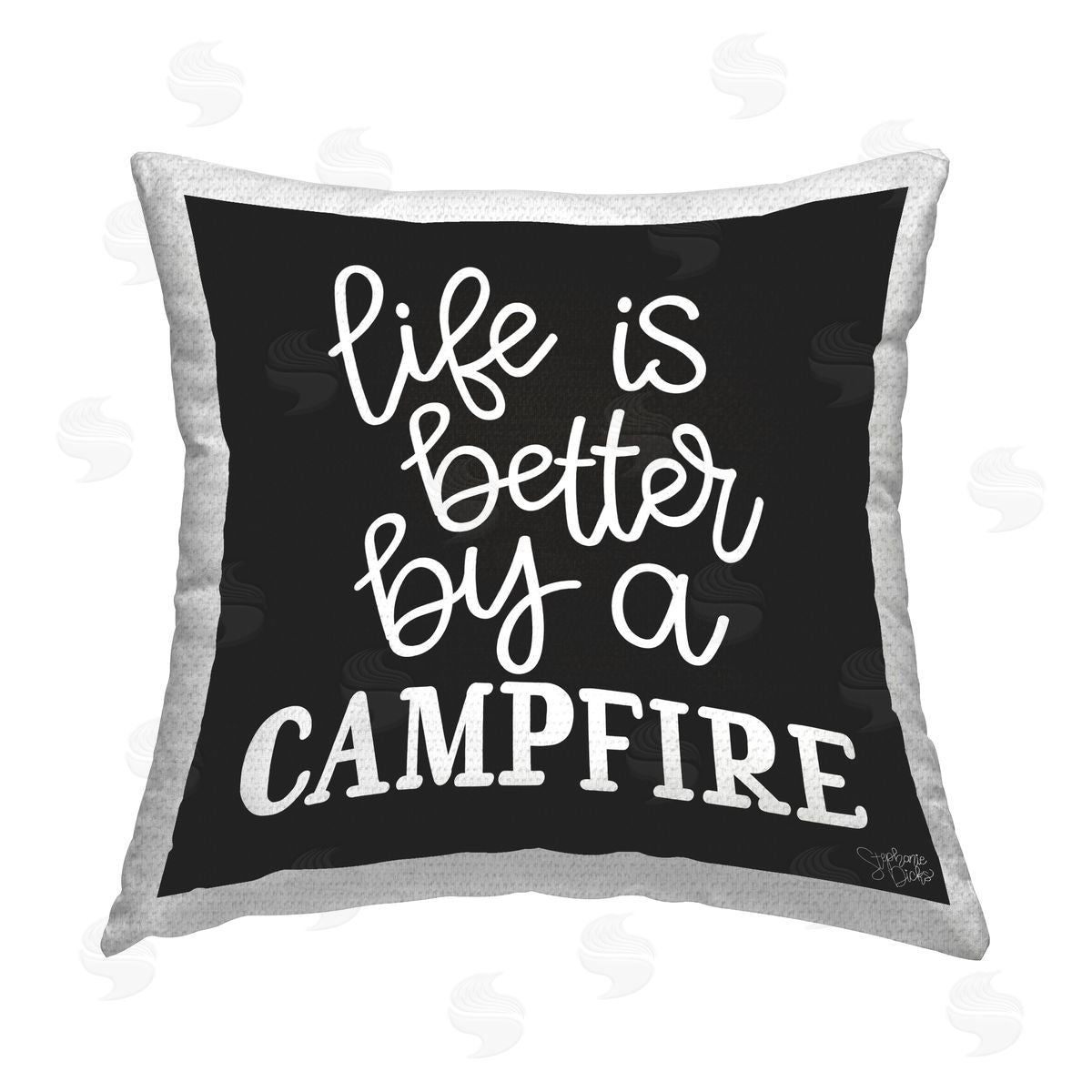 Stephanie Dicks Better By Campfire Outdoor Quick-Dry Polyester Printed Throw Pillow