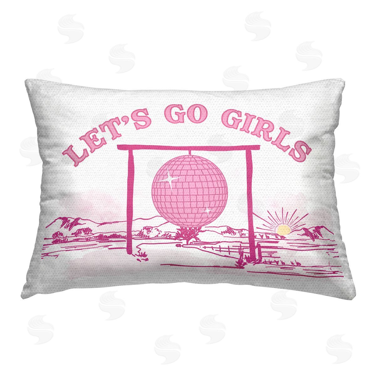 Daniela Santiago Go Girls Western Disco Outdoor Quick-Dry Polyester Printed Throw Pillow