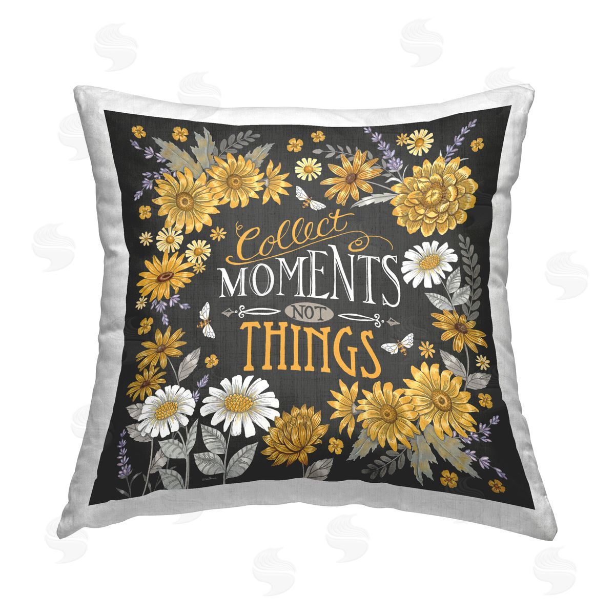 Deb Strain Collect Moments Not Things Printed Plush Polyester Throw Pillow