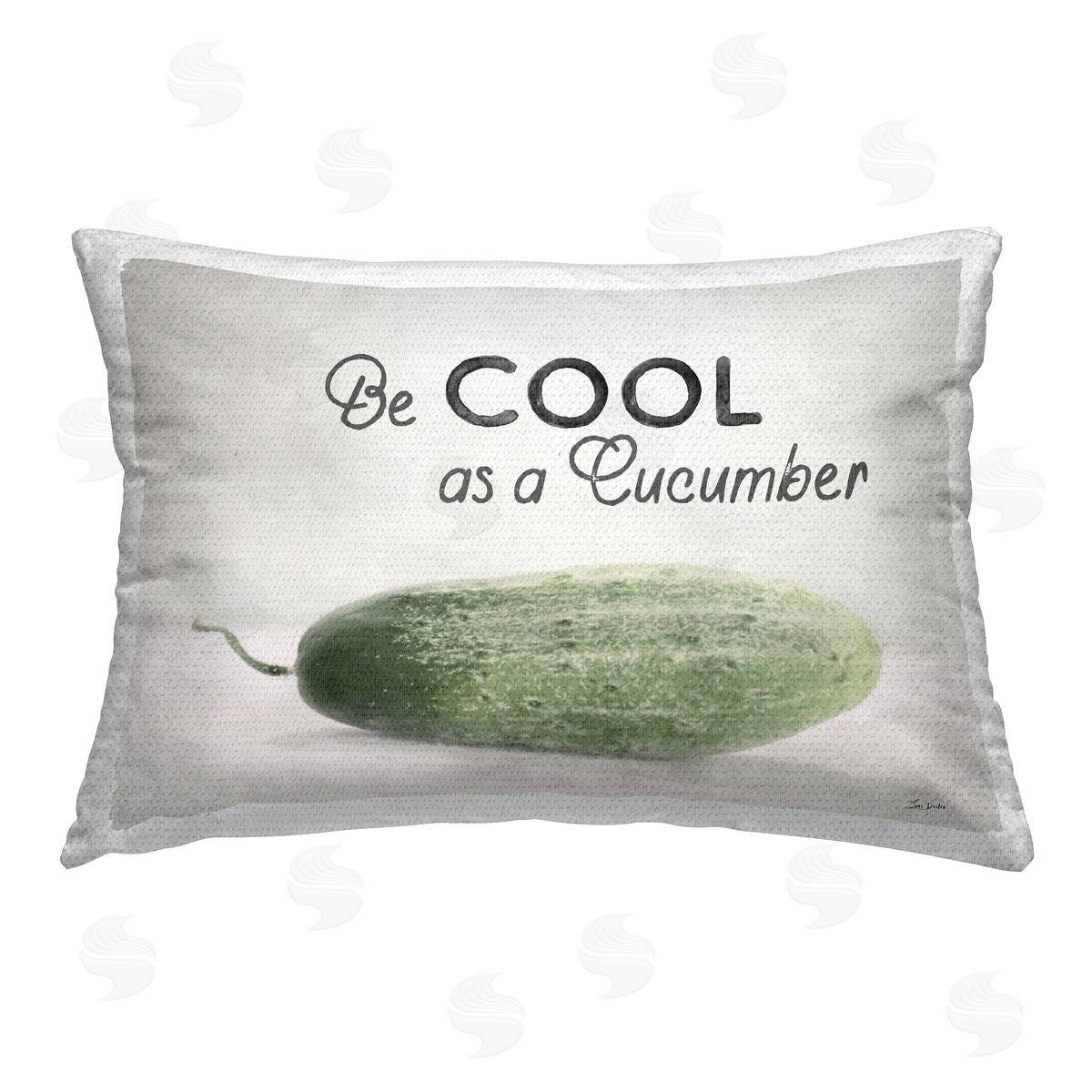 Lori Deiter Cool As A Cucumber Outdoor Quick-Dry Polyester Printed Throw Pillow