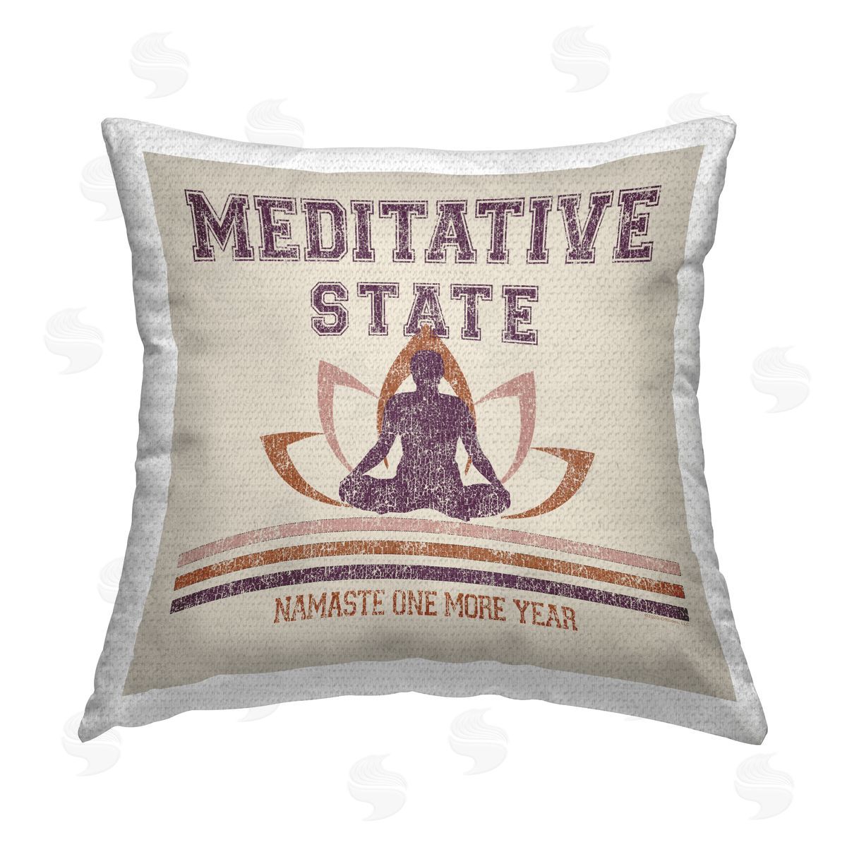 Higher Learning/Life Is High Vintage Meditative State Outdoor Quick-Dry Polyester Printed Throw Pillow