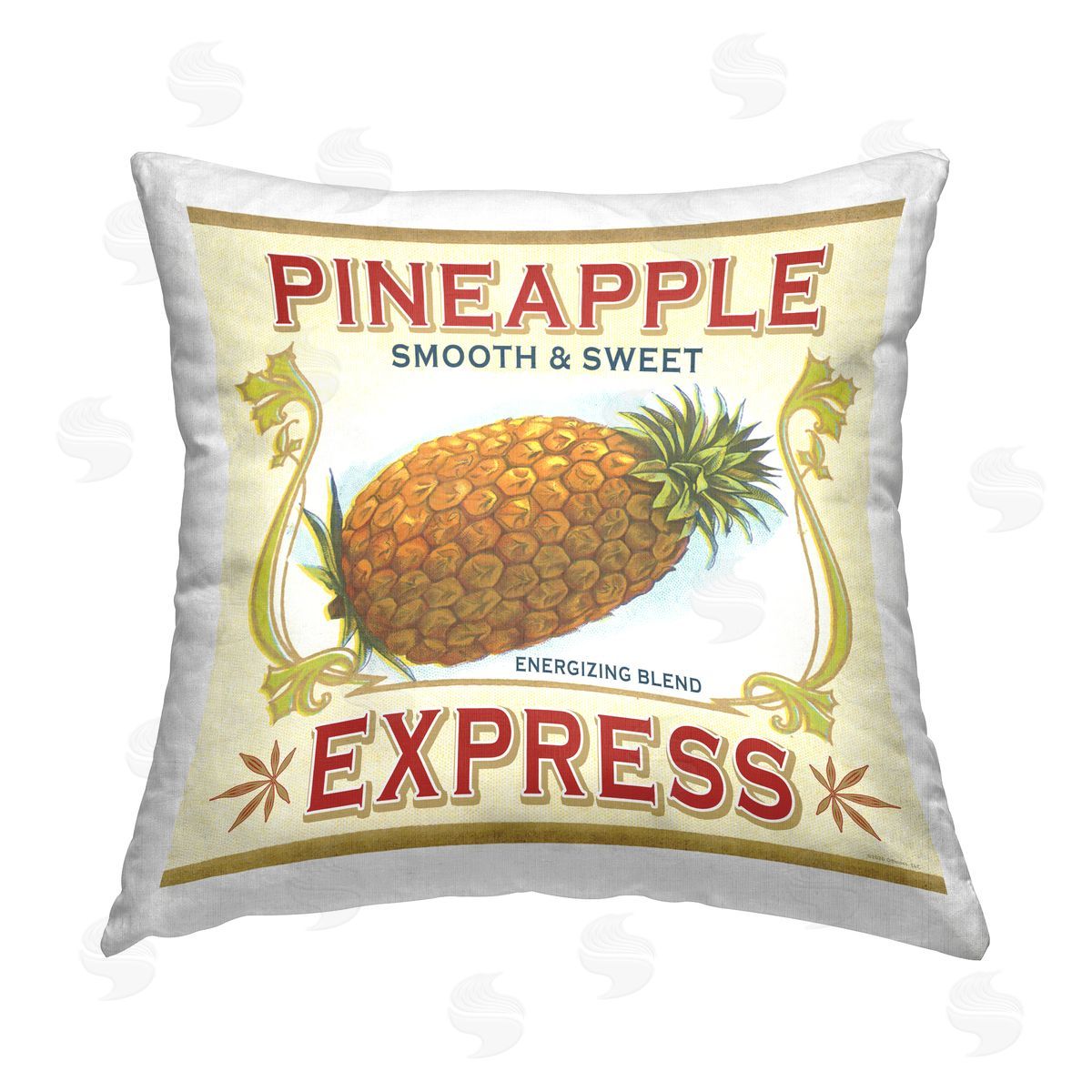 Classic Cannabis/Life Is High Smooth & Sweet Pineapple Printed Plush Polyester Throw Pillow