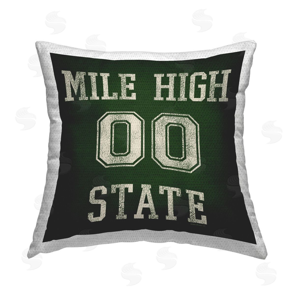 Higher Learning/Life Is High Vintage Mile High State Outdoor Quick-Dry Polyester Printed Throw Pillow