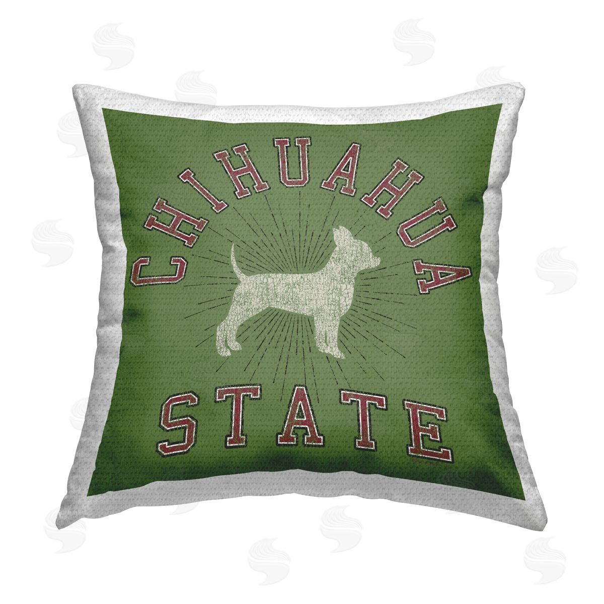 Spirit Animals/Life Is High Vintage Chihuahua State Outdoor Quick-Dry Polyester Printed Throw Pillow