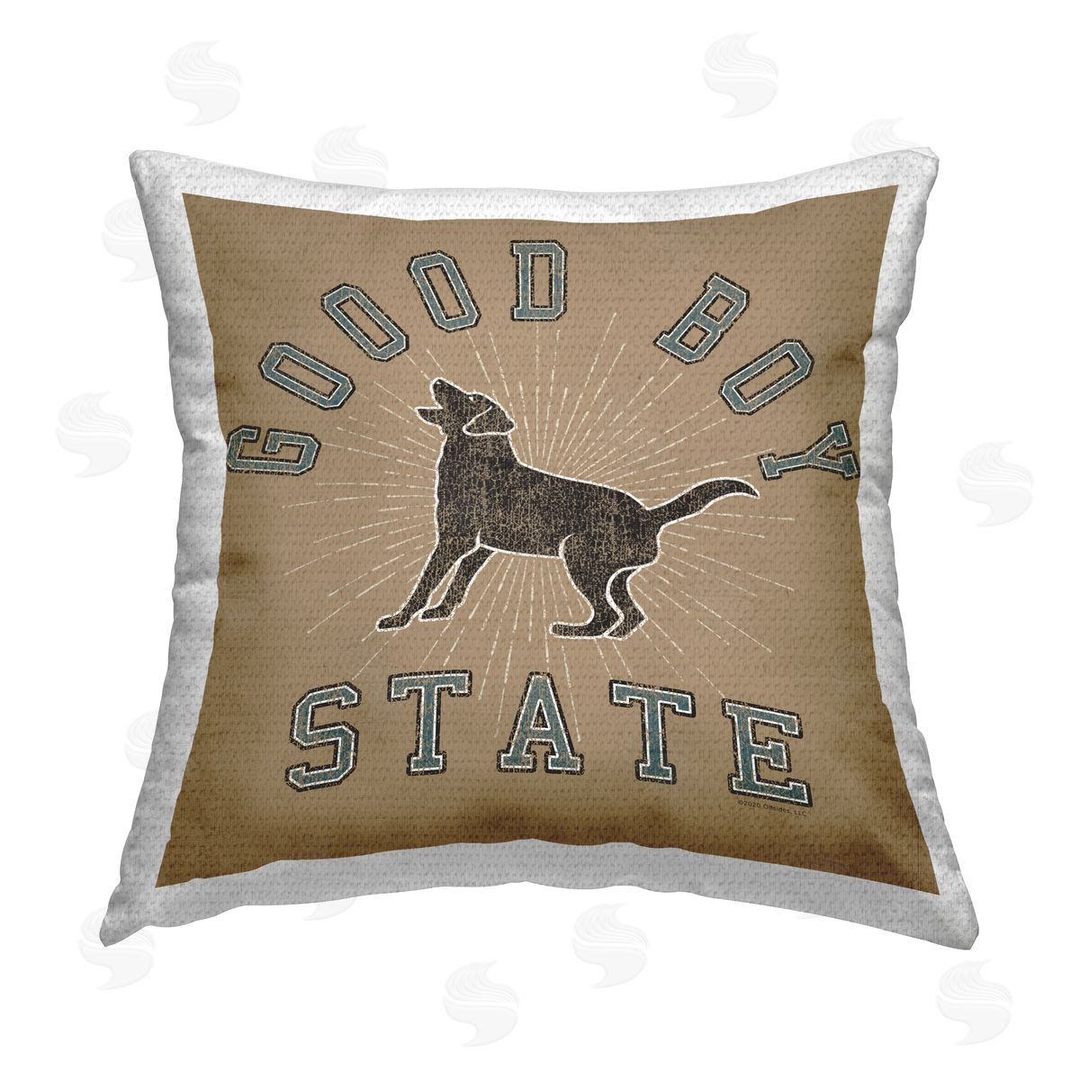 Spirit Animals/Life Is High Vintage Good Boy State Outdoor Quick-Dry Polyester Printed Throw Pillow