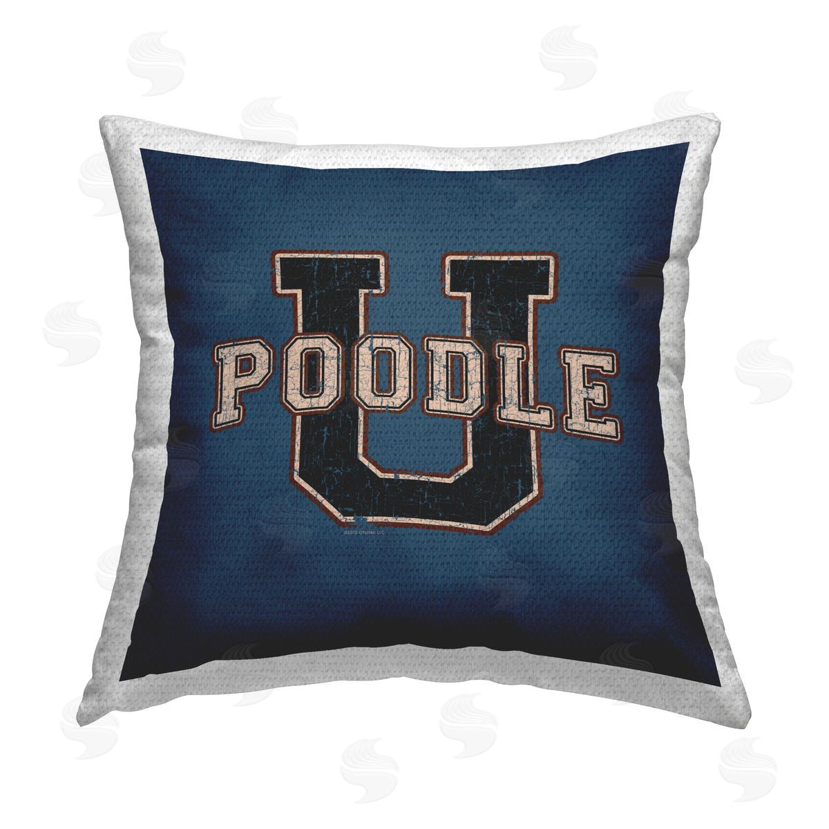 Spirit Animals/Life Is High Varsity Poodle U Outdoor Quick-Dry Polyester Printed Throw Pillow