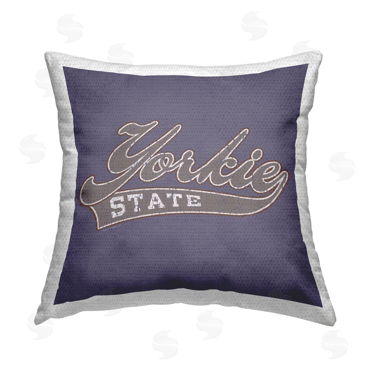 Spirit Animals/Life Is High Vintage College Yorkie State Outdoor Quick-Dry Polyester Printed Throw Pillow