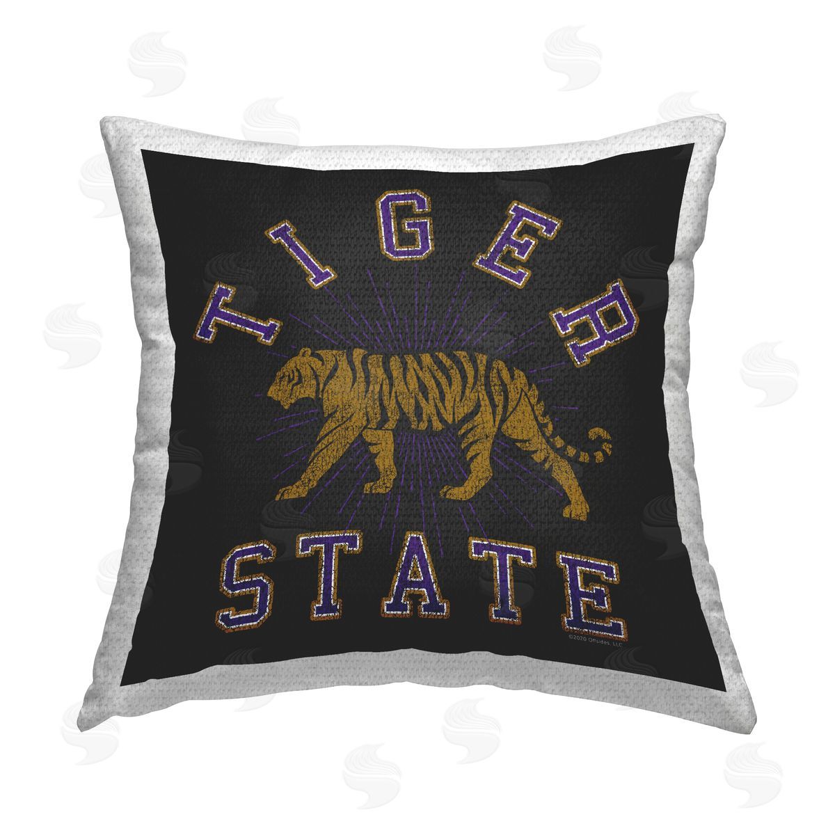 Spirit Animals/Life Is High Vintage Tiger State Outdoor Quick-Dry Polyester Printed Throw Pillow