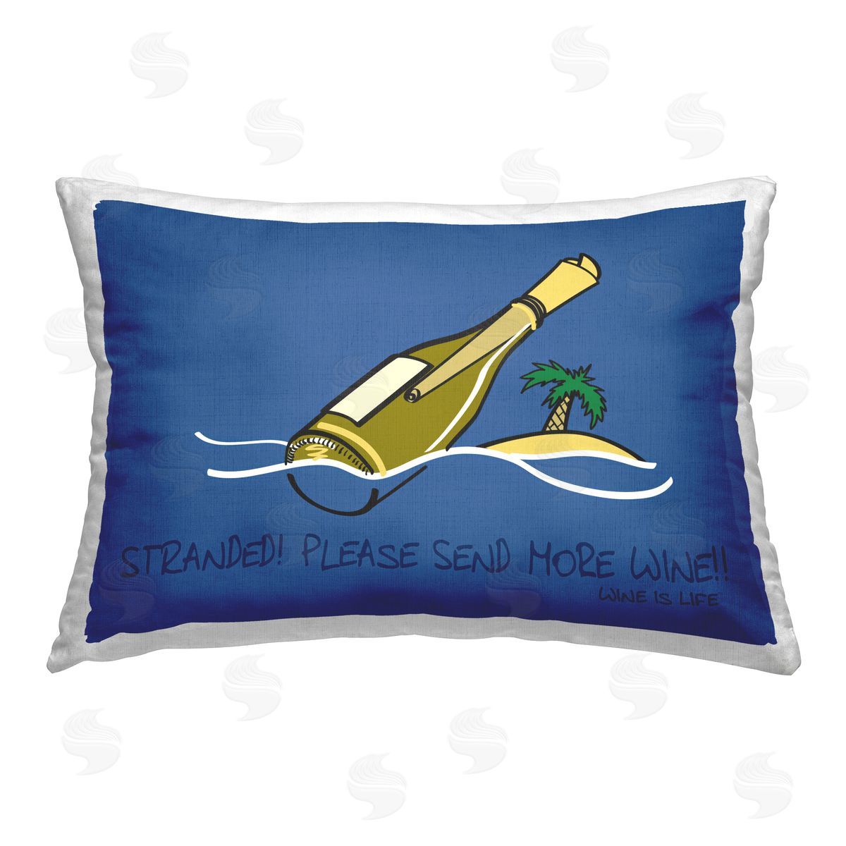 WIL Stranded Send More Wine Printed Plush Polyester Throw Pillow