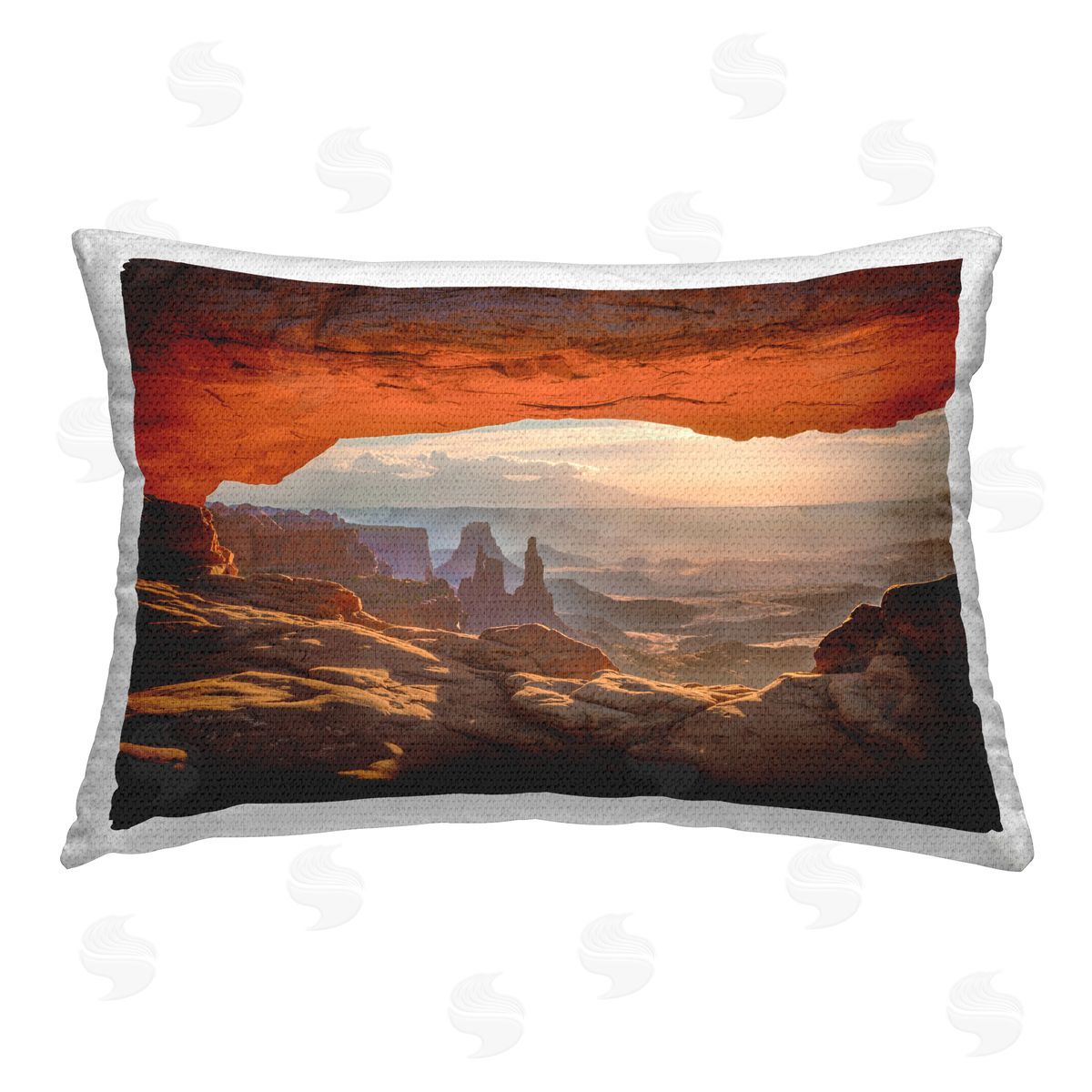 Marty Hulsebos Under Canyon Rocks View Outdoor Quick-Dry Polyester Printed Throw Pillow
