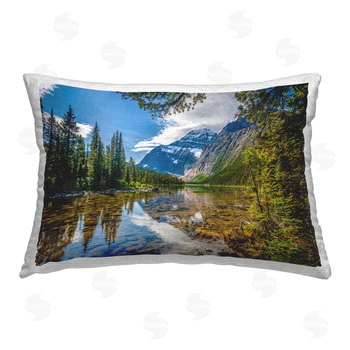 Marty Hulsebos Mountain Valley's Stream Outdoor Quick-Dry Polyester Printed Throw Pillow