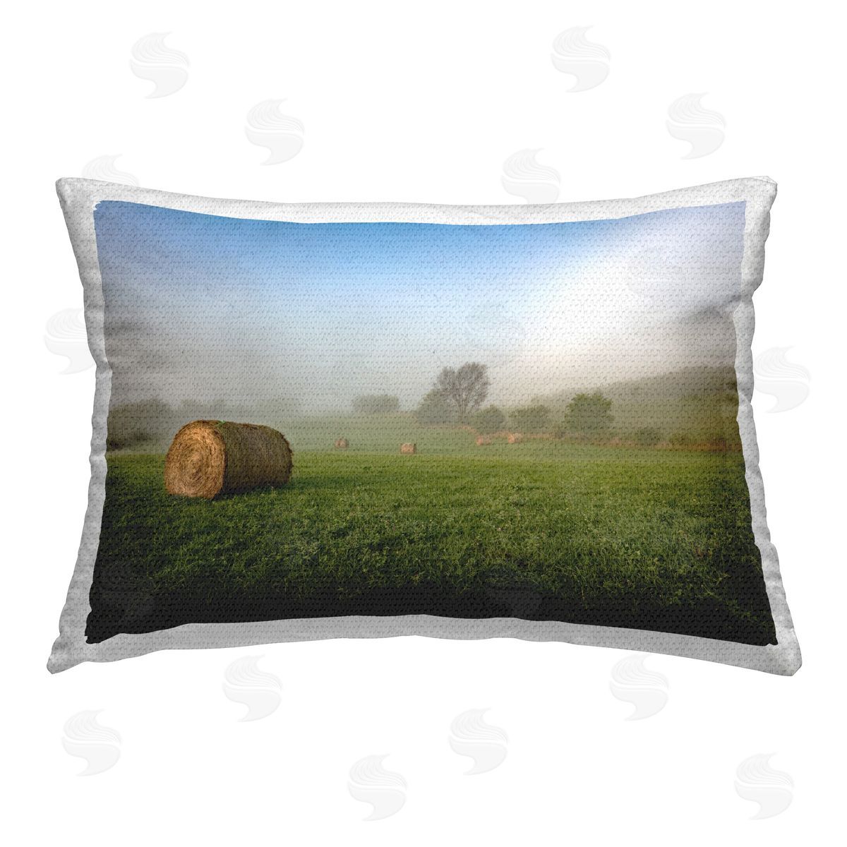 Marty Hulsebos Hay Bales Country Horizon Outdoor Quick-Dry Polyester Printed Throw Pillow