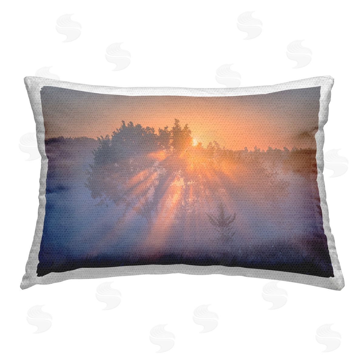Marty Hulsebos Sun Rays Peeking Landscape Outdoor Quick-Dry Polyester Printed Throw Pillow