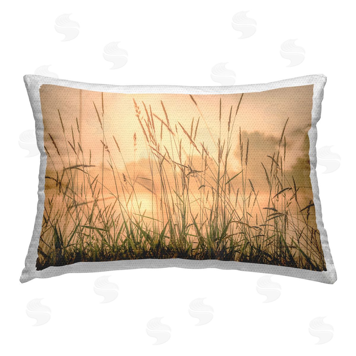 Marty Hulsebos Grassy Country Reeds Outdoor Quick-Dry Polyester Printed Throw Pillow