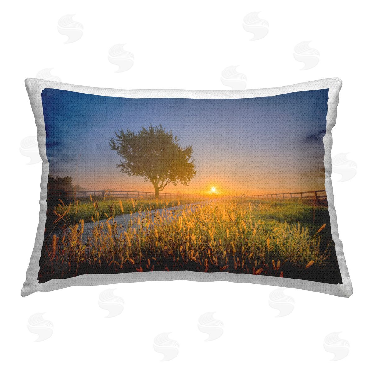 Marty Hulsebos Rising Sun Horizon Outdoor Quick-Dry Polyester Printed Throw Pillow