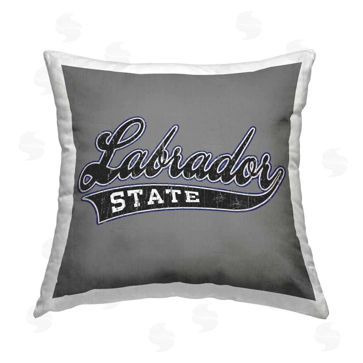 Spirit Animals/Life Is High Varsity Labrador State College Printed Plush Polyester Throw Pillow