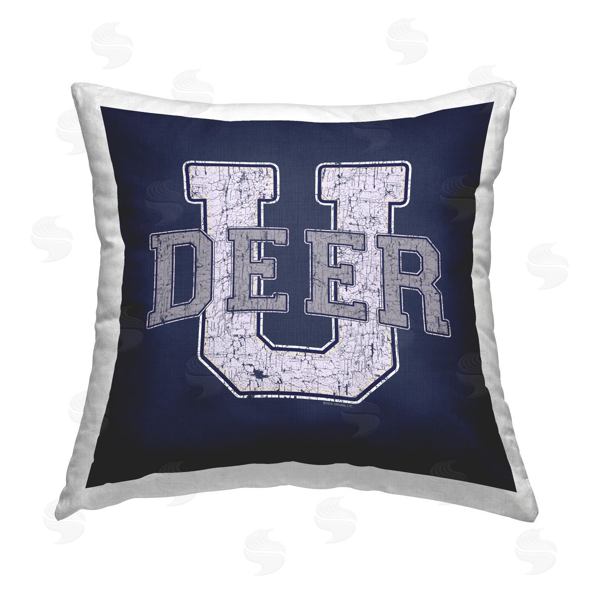 Spirit Animals/Life Is High Deer U College Varsity Printed Plush Polyester Throw Pillow