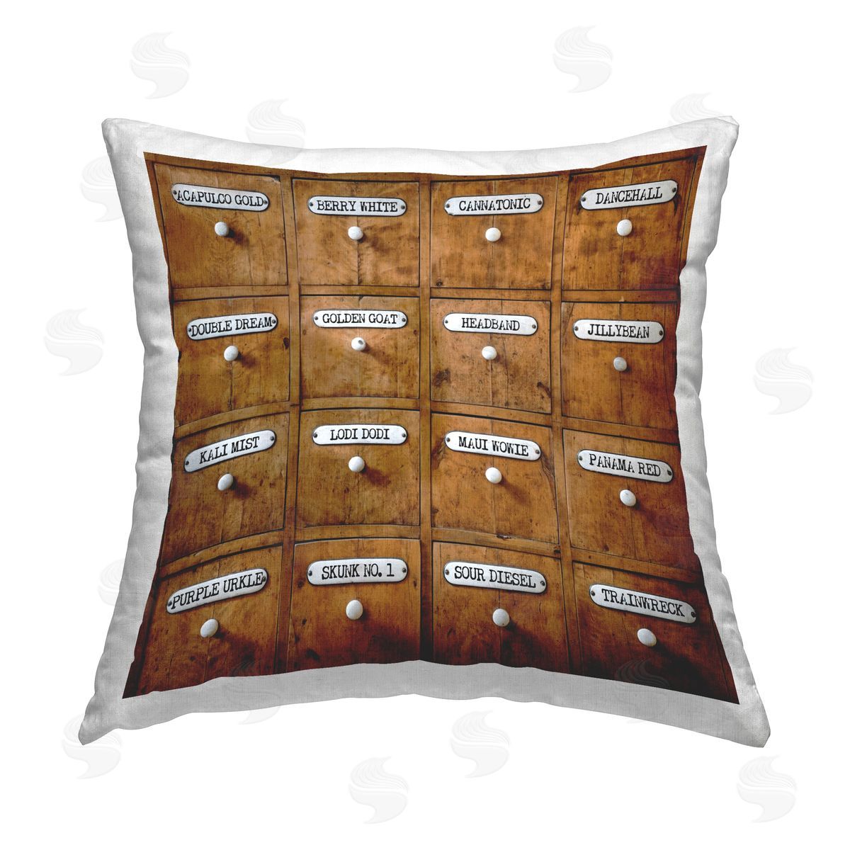 LIH Full Of Choices Cannabis Printed Plush Polyester Throw Pillow