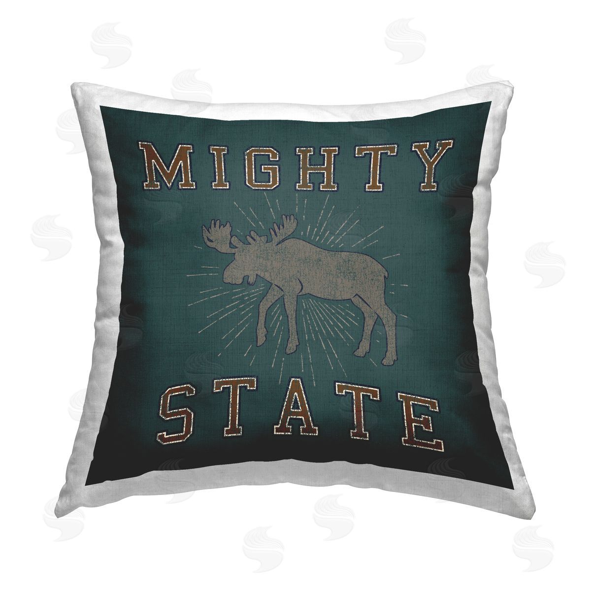 Spirit Animals/Life Is High Mighty Moose State Printed Plush Polyester Throw Pillow