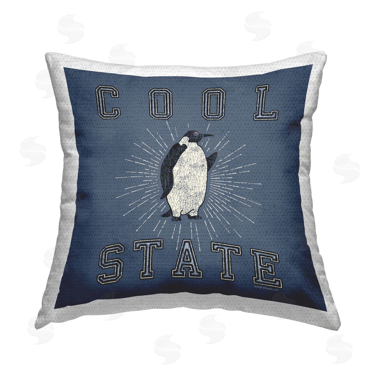 Spirit Animals/Life Is High Cool Penguin State Varsity Outdoor Quick-Dry Polyester Printed Throw Pillow