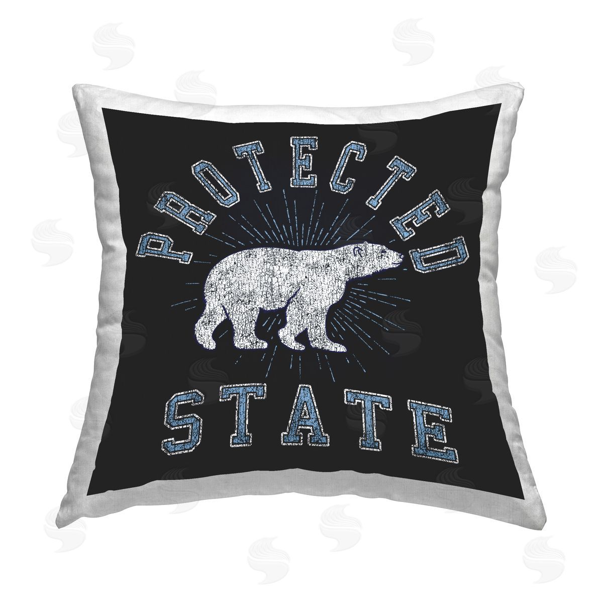 Spirit Animals/Life Is High Polar Bear Protected State Printed Plush Polyester Throw Pillow