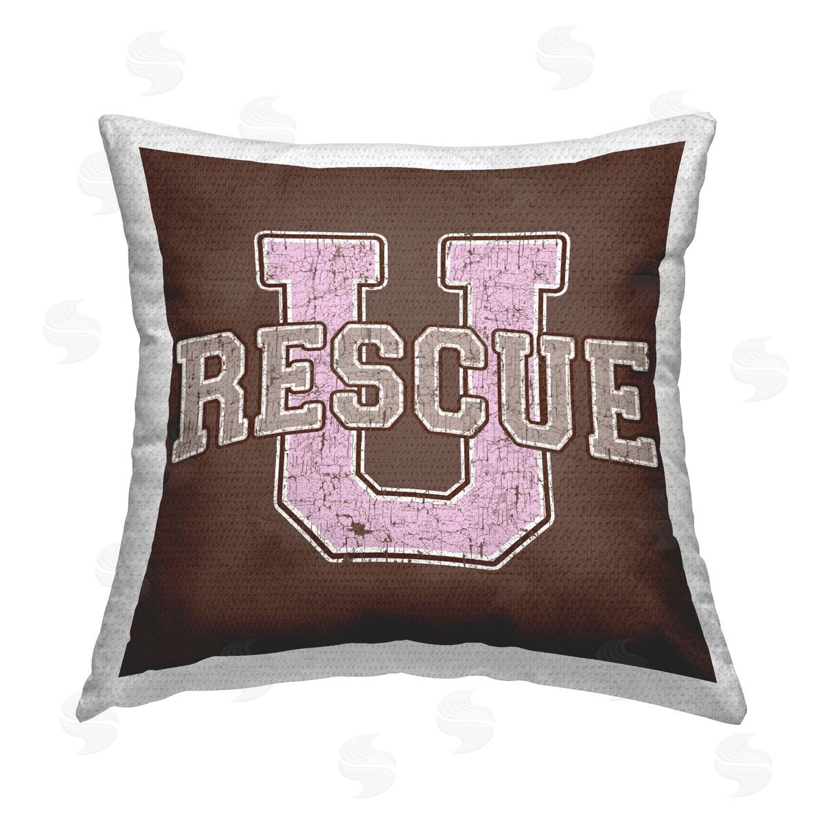 Spirit Animals/Life Is High Rescue U Vintage College Outdoor Quick-Dry Polyester Printed Throw Pillow