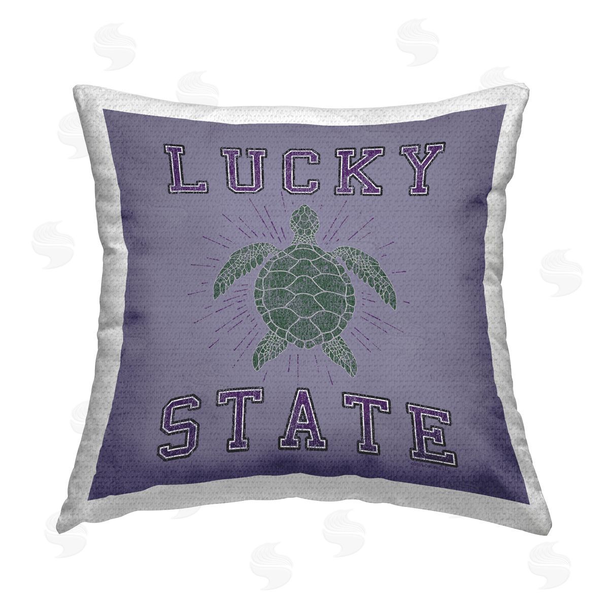 Spirit Animals/Life Is High Lucky Sea Turtle State Outdoor Quick-Dry Polyester Printed Throw Pillow