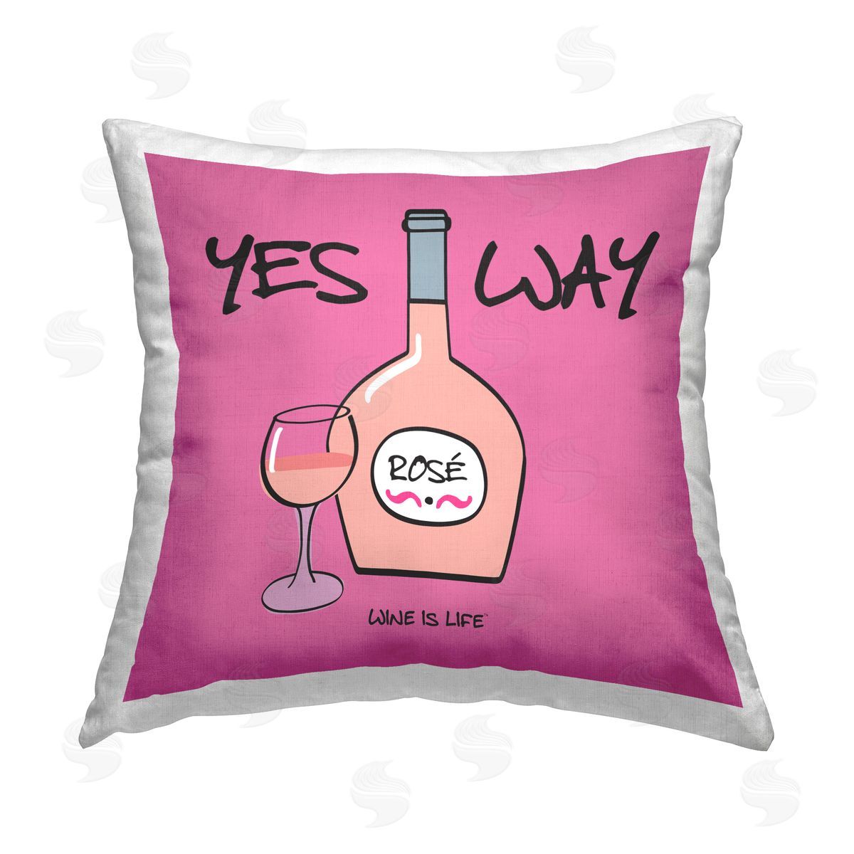 WIL Yes Way Rose Printed Plush Polyester Throw Pillow