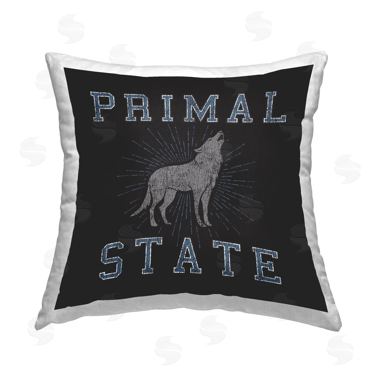 Spirit Animals/Life Is High Primal Wolf State Printed Plush Polyester Throw Pillow